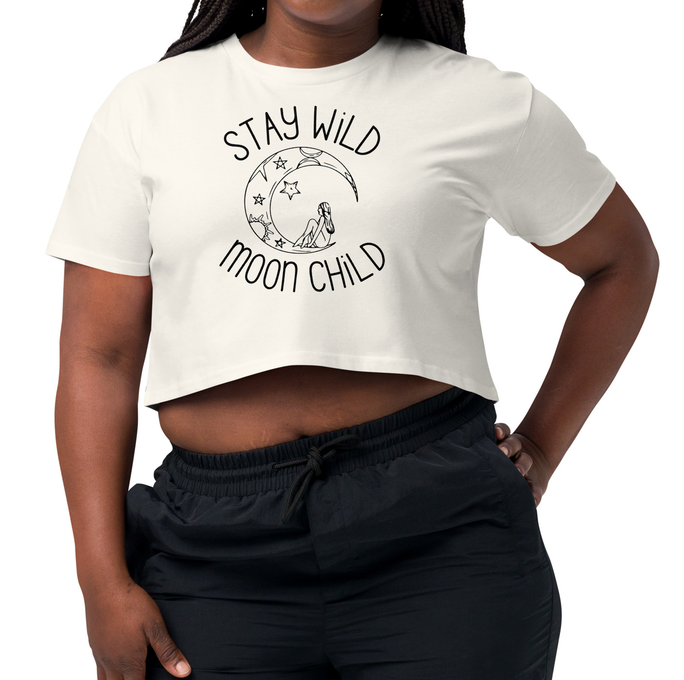 stay wild moon child cropped shirt