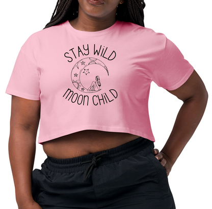 stay wild moon child cropped shirt