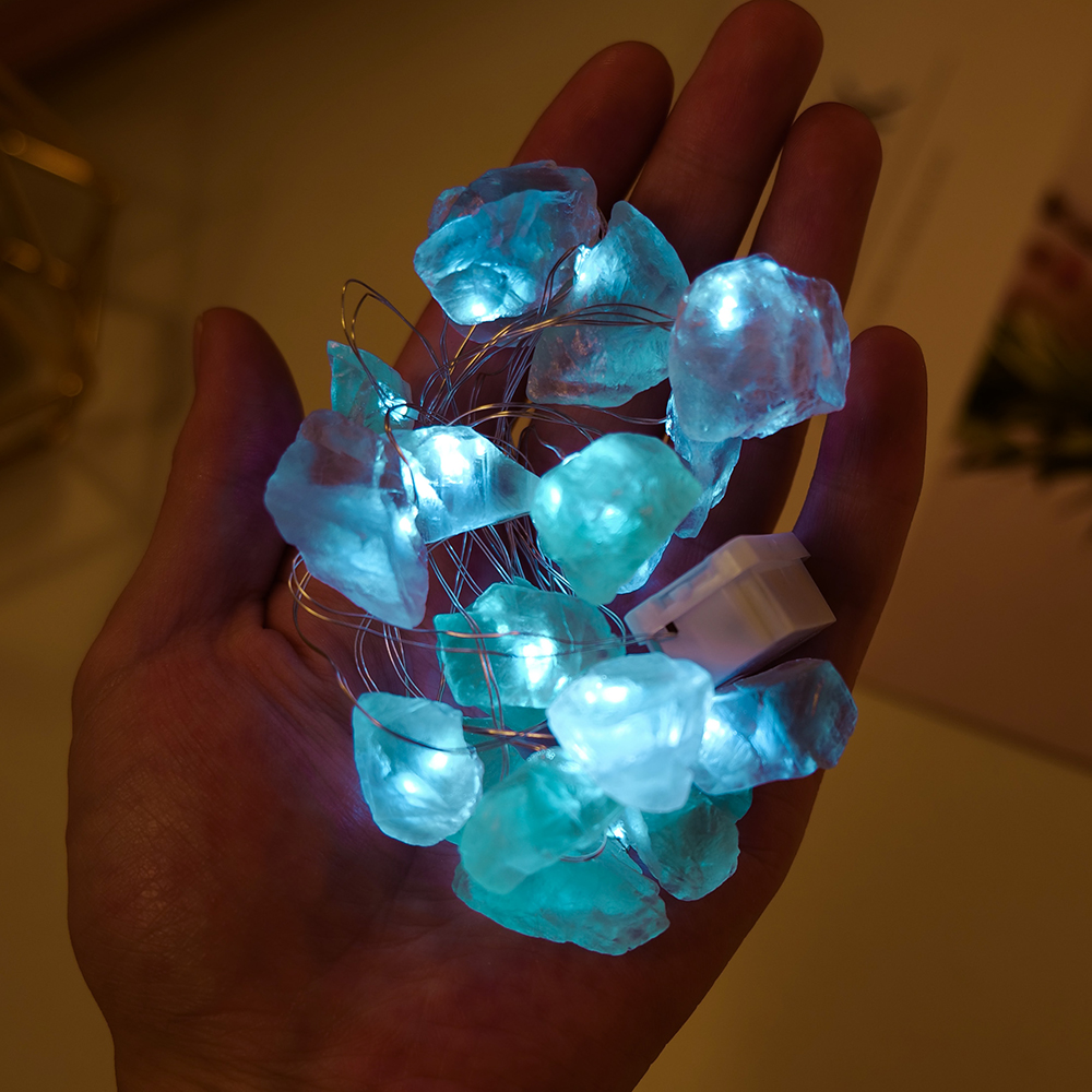 Hiboom Amethyst Crystal String Light, 16 Colors 4 Modes 10FT Natural  Fluorite Stone String Lights W/Remote Control - China Natural Crystal,  Crystal Light